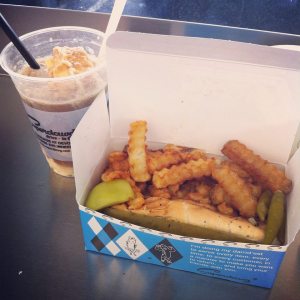 Proof that I like hot dogs again--from a trip to Superdawg with my dad.